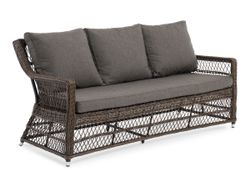 "Гранд Латте" диван трехместный из искусственного ротанга, цвет коричневый