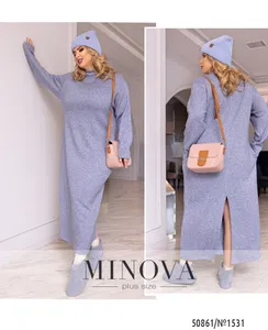 Платье 1531-джинс Minova