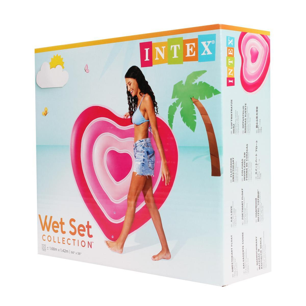 Плот для плавания 167*142см, Сердце (Intex)