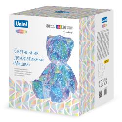 ULD-R504 USB-RGB BEAR Светильник декоративный Мишка. с USB проводом. 80 светодиодов. RGB свет. Цвет корпуса радужный. TM Uniel