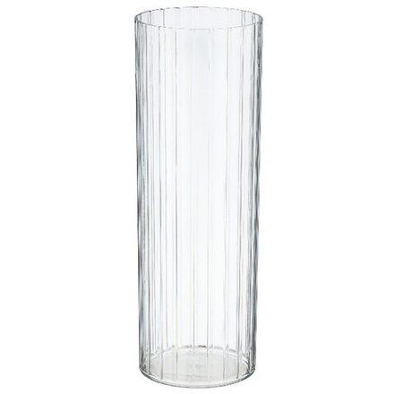 Вазон "Round relief" (пластик) D12xH35см (Прозрачный)