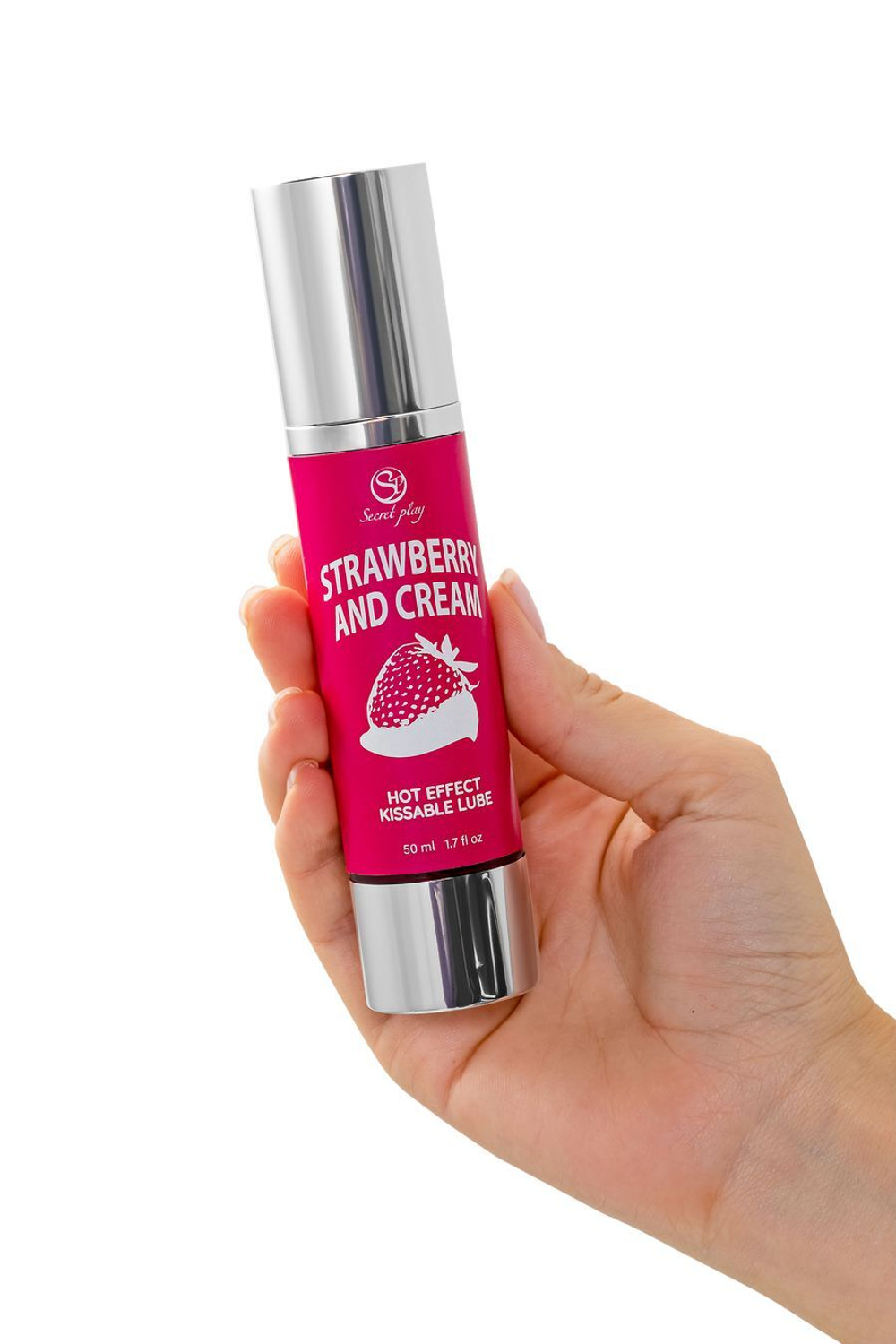 Массажное масло 2 в 1 Secret Play с разогревающим эффектом клубника и сливки 50 мл