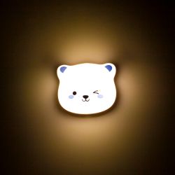 Ночник - светильник светодиодный ЭРА NLED-466-1W-W настенный аккумуляторный белый