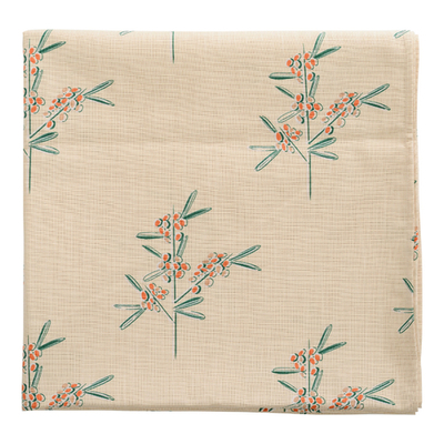 Скатерть на стол из хлопка с графичным принтом Обед рябинника Russian North, 170х170