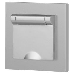 Розетка Intro Accent 6-203-03 2P+E Schuko с крышкой 16А-250В IP20 СУ AL/CU алюминий