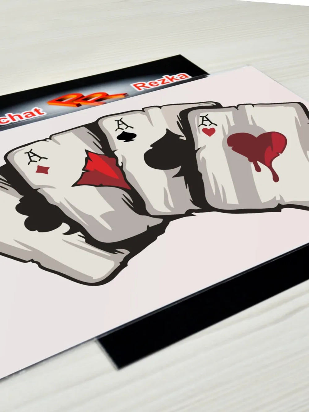 Наклейка - Карты Четыре туза