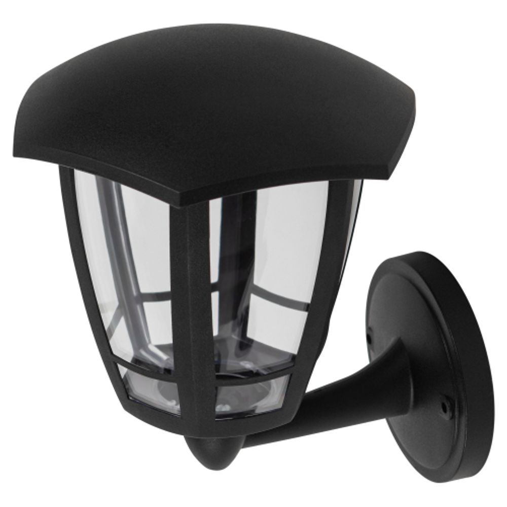 Садово-парковый светильник ЭРА «Дели 1» ДБУ 07-8-005 черный 6-гранный настенный IP44 светодиодный 8Вт 3000K | Садово-парковые светильники