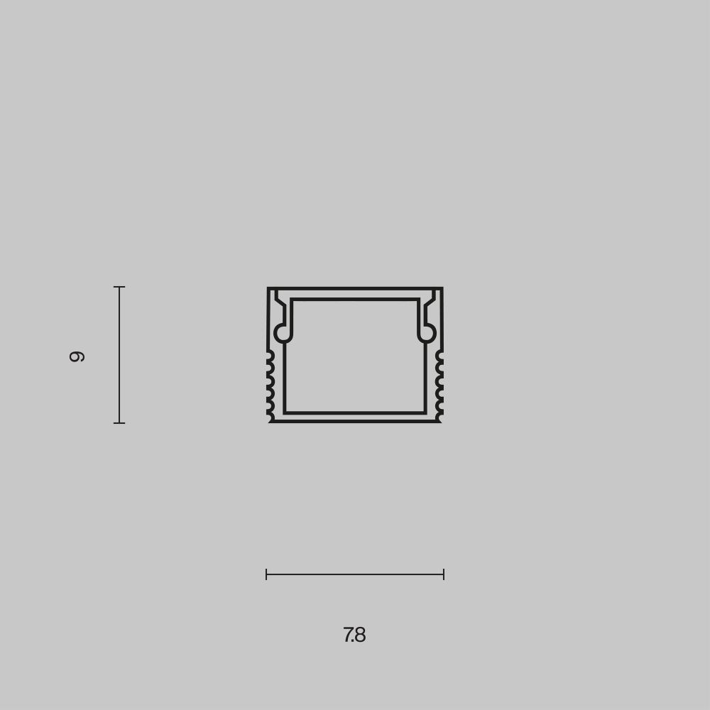 Профиль Maytoni   ALM-0809-S-2M