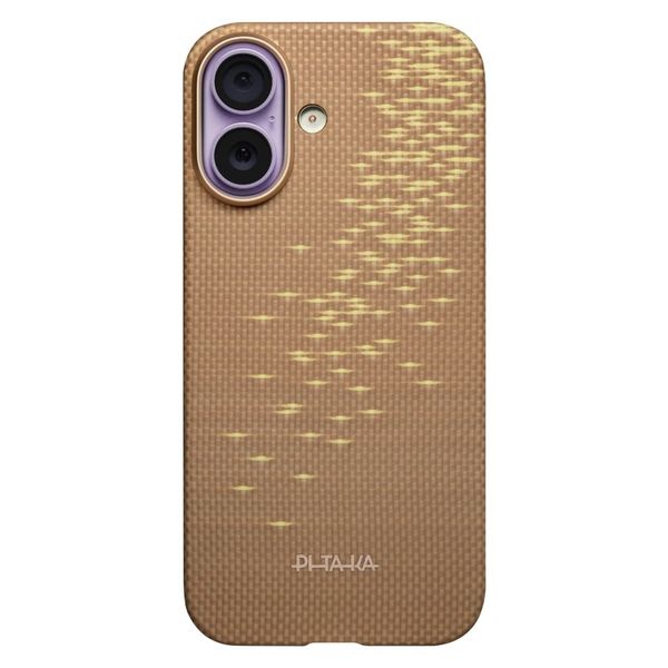Чехол Pitaka Edge Case для iPhone 17, Золотой блик | Golden Glint