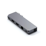 USB-Хаб Satechi Pro Mini (USB-C) (ST-UCPHMI) Подключение: два коннектора USB-C. Порты: USB-C USB4, USB-C, 2 USB-A 3.2 Gen 1, Gigabit Ethernet, разъём 3,5 мм