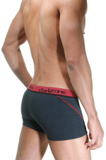 Темно-серые трусы-боксеры с яркой брендированной резинкой (Размер: XL) (Цвет: темно-серый)