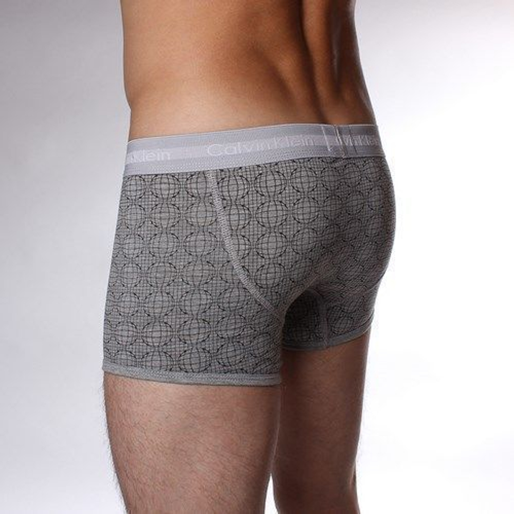 Мужские трусы боксеры серые Calvin Klein 365 print GREY SPHERE CK02174