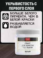 Комбо-набор для красок по ткани (грунт прозрачный,грунт белый) 2х20 мл