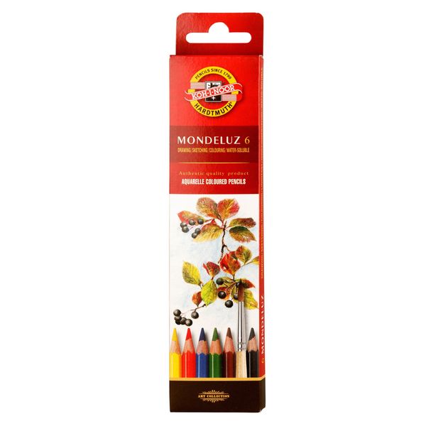 Карандаши акварельные KOH-I-NOOR MONDELUZ FRUIT 3715, 6 цветов