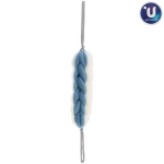 Мочалка для тела «PREMIUM - FERGAMO», цвет белый / лазурный, 26*6 см, 60грамм, Zip пакет