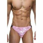Трусы мужские тонги розовые на застежке La Blinque LB15056