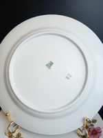Тарелки фарфоровые 3 штуки "Гармония роз",23.5 см, "Wloclawek porcelana, позолота, Винтаж, Польша, времён СССР 1965-1975 гг