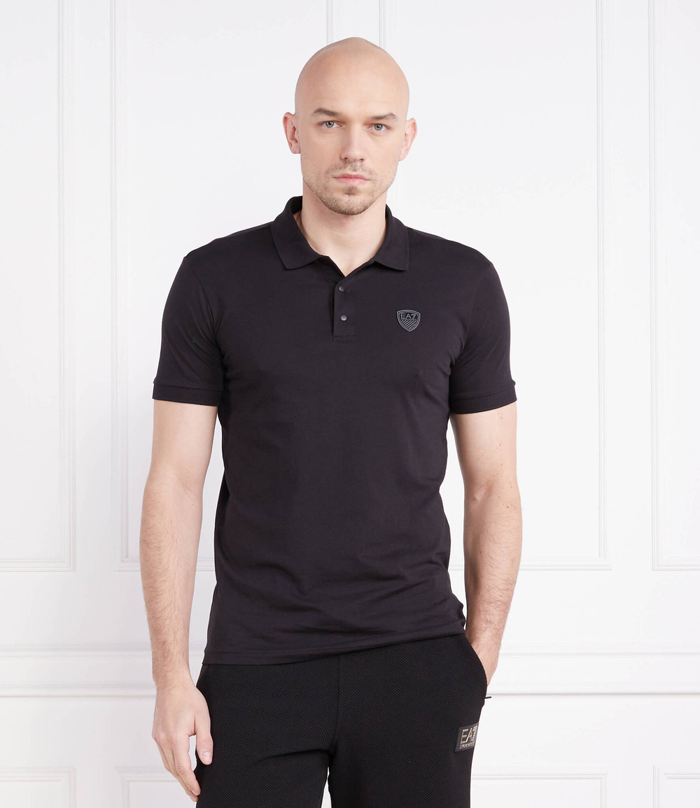 поло EA7 - черный(3RPF40 PJNTZ)