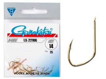Крючки Gamakatsu LS-2210G HOOKS GOLD разм. 14 25шт.