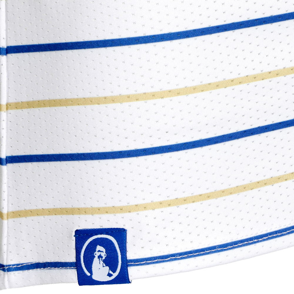 Женская теннисная майка Quiet Please Retro Poach Stripe Tank Top Women - White, Blue