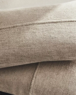 ZARA HOME НАВОЛОЧКА ДЛЯ ДЕКОРАТИВНОЙ ПОДУШКИ С ДЕКОРАТИВНОЙ СТРОЧКОЙ, СВЕТЛО-БЕЖЕВЫЙ