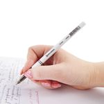 Ручка шариковая BRAUBERG "Офисная", ЧЕРНАЯ, корпус белый, узел 1 мм, линия письма 0,5 мм, 140890