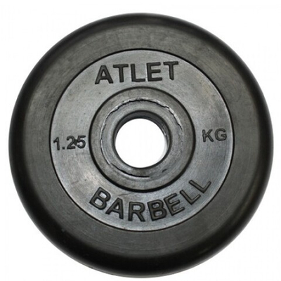 Диск обрезиненный Atlet, 1,25 кг. MB-AtletB31-1,25