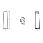 Умывальник-тюльпан "Лаго-55" с отв (КЕРАМИН)