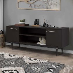 Тумба под ТВ Арт Колор matte 155см Классик Сильвер Терпкий коричневый матовый