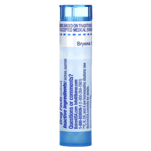 Boiron, Bryonia, 6C, обезболивающее, для мышц и суставов, примерно 80 гранул