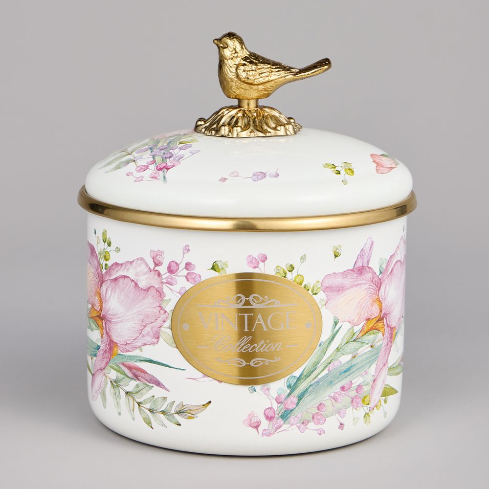 БАНКА ДЛЯ СЫПУЧИХ ПРОДУКТОВ AGNESS, СЕРИЯ IRISES, 12 Х 9СМ / 1,0Л