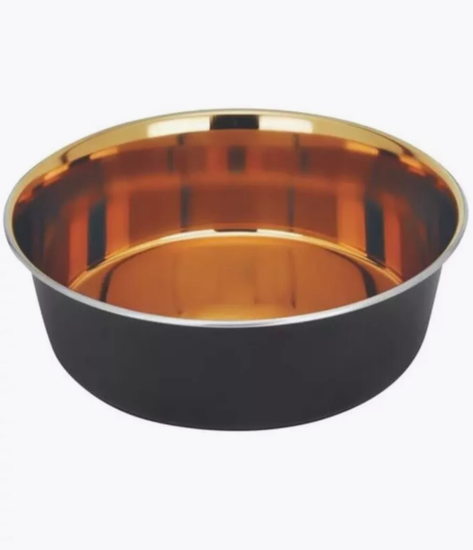 Уют Миска металлическая матово-черная/медная Уют Миска металлическая матово-черная/медная