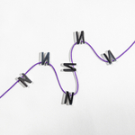 Подвеска в форме буквы "N", 8мм, сталь