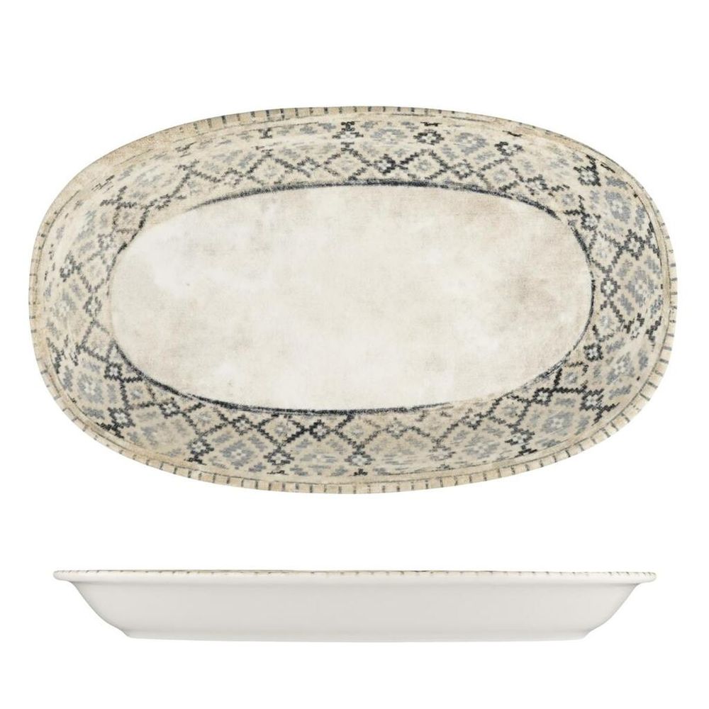 Блюдо овальное 34*20,5 см h3,6 см Rug By Bone Innovation [bb] [1]