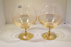 Набор бокалов для коньяка "Виноград" (Златоуст)  в подарочном футляре