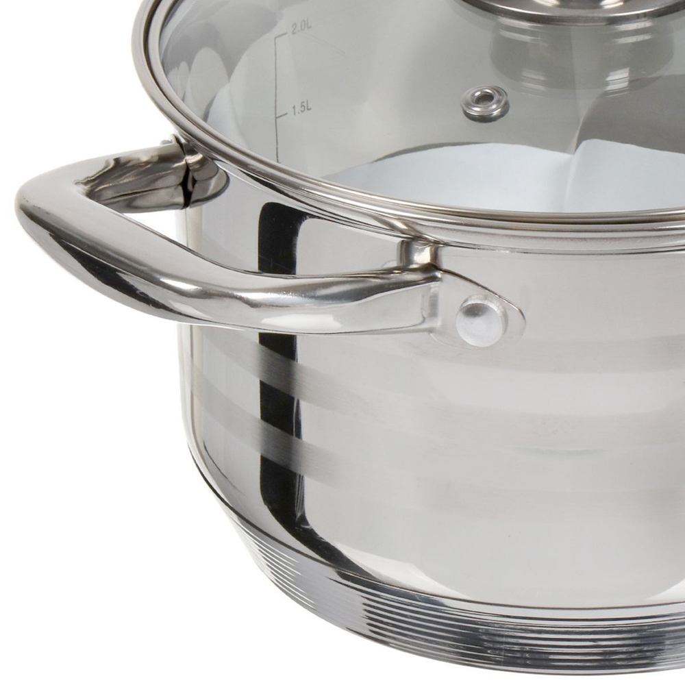 Кастрюля нерж, 2.5 л, с крыш, кругл, Катунь, Элис, КТ16-D-18, индукц