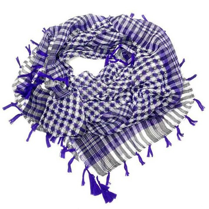 Арафатка-шемаг черно-серо-фиолетовая