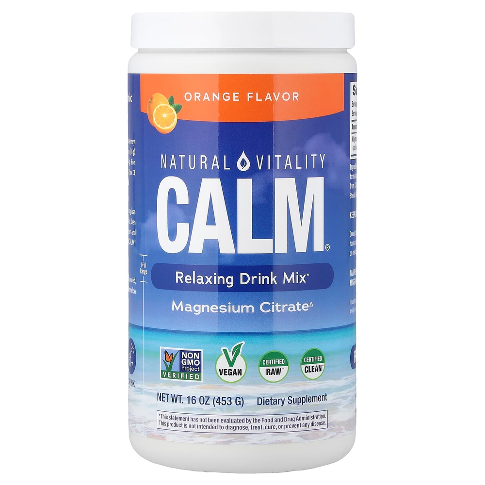 Natural Vitality, CALM®, расслабляющая смесь для приготовления напитка, со вкусом апельсина, 453 г (16 унций)