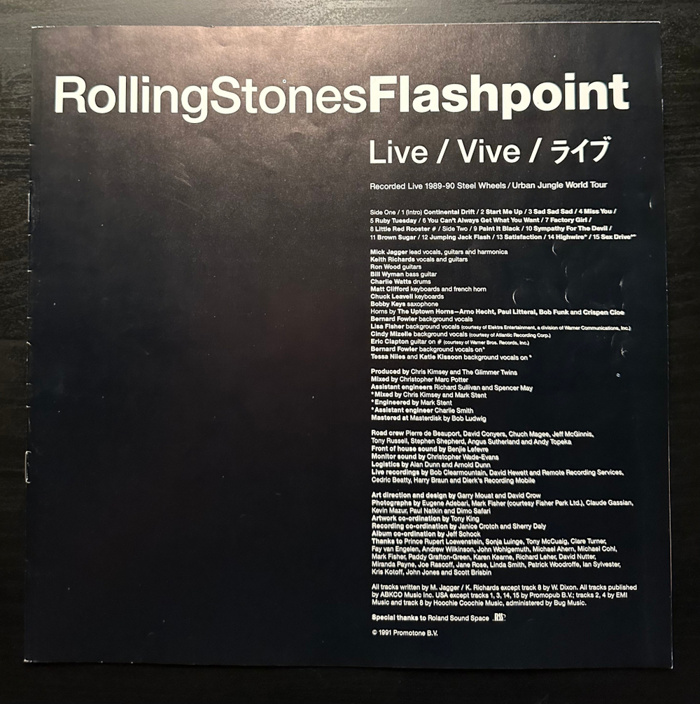 RollingStones - Flashpoint (Европа 1991г.)