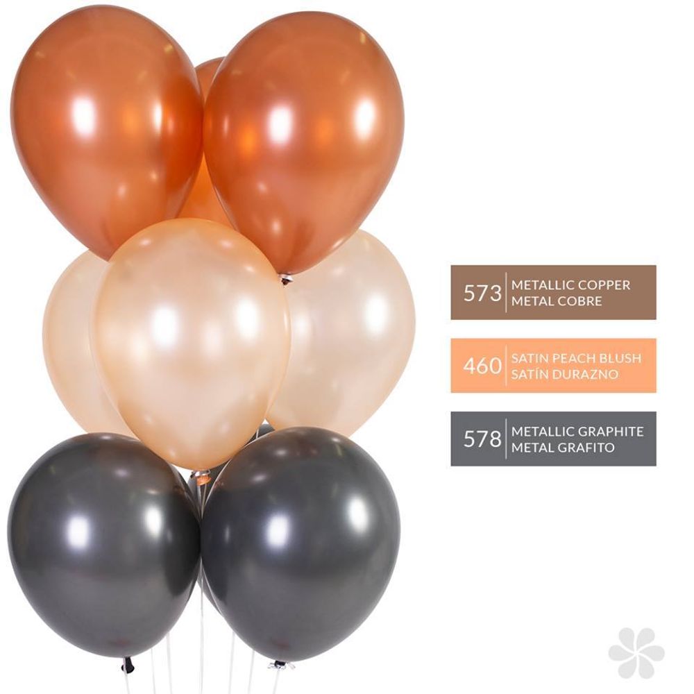 Шар (12"/30 см) Графит (578), металлик 12 шт.