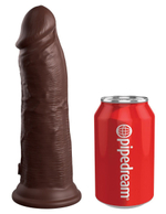 Коричневый фаллоимитатор 8 Silicone Dual Density Cock - 22,8 см. (Цвет: коричневый)