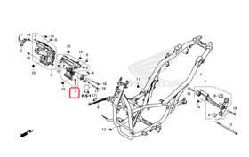 50312-K1Z-J10. STAY, L. FR. COVER. Honda PCX160-125 2021.