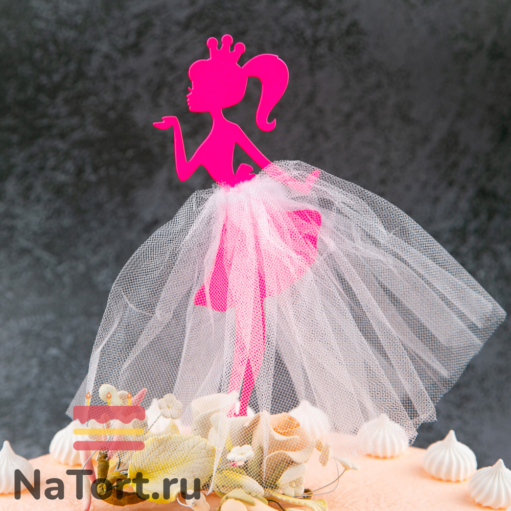 Топпер «Принцесса №3» (фуксия, цвет ткани в ассортименте)