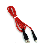 Кабель DENMEN D19L USB-Lightning 2.4A 1м Silicone Red