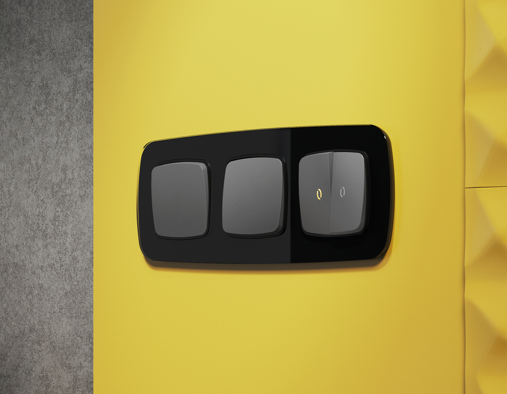 OP6510 Лицевая панель OMEGA (Антрацит серый) для 1-кл выключателей QUANT