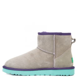 UGG Classic Mini II Grey-Aqua