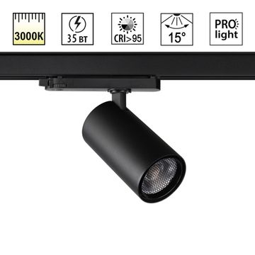 Трековый трехфазный светодиодный светильник 35W 3000K 359582 черный Helix Novotech