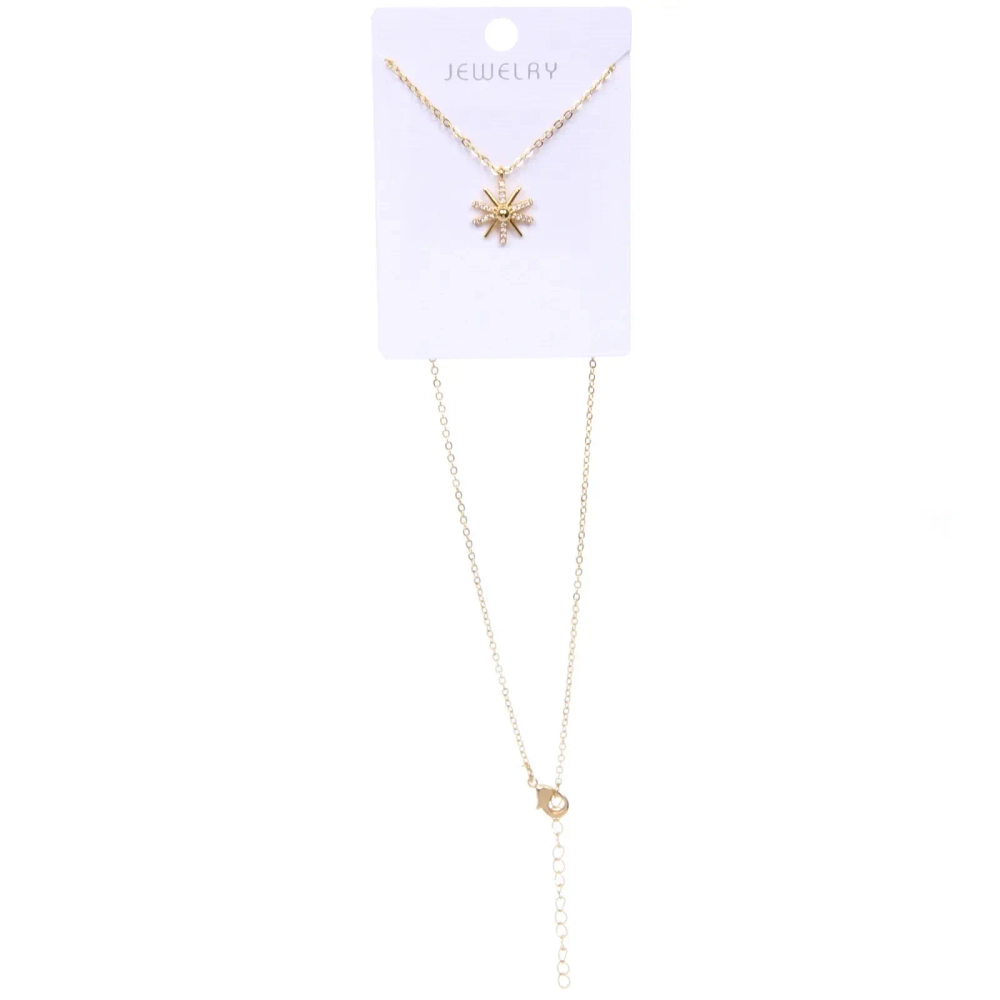 Подвеска из гиппоалергенного сплава со стразами «ЭЛЬЗА», цвет серебро и золото, d-20см/1,5см