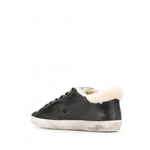 Женские Кеды GOLDEN GOOSE 'SUPERSTAR' ЧЕРНЫЕ С МЕХОМ