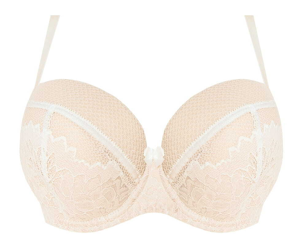 Бюстгальтер на косточках с пуш-ап вкладышами (Размер: 95C) (Цвет: кремовый)